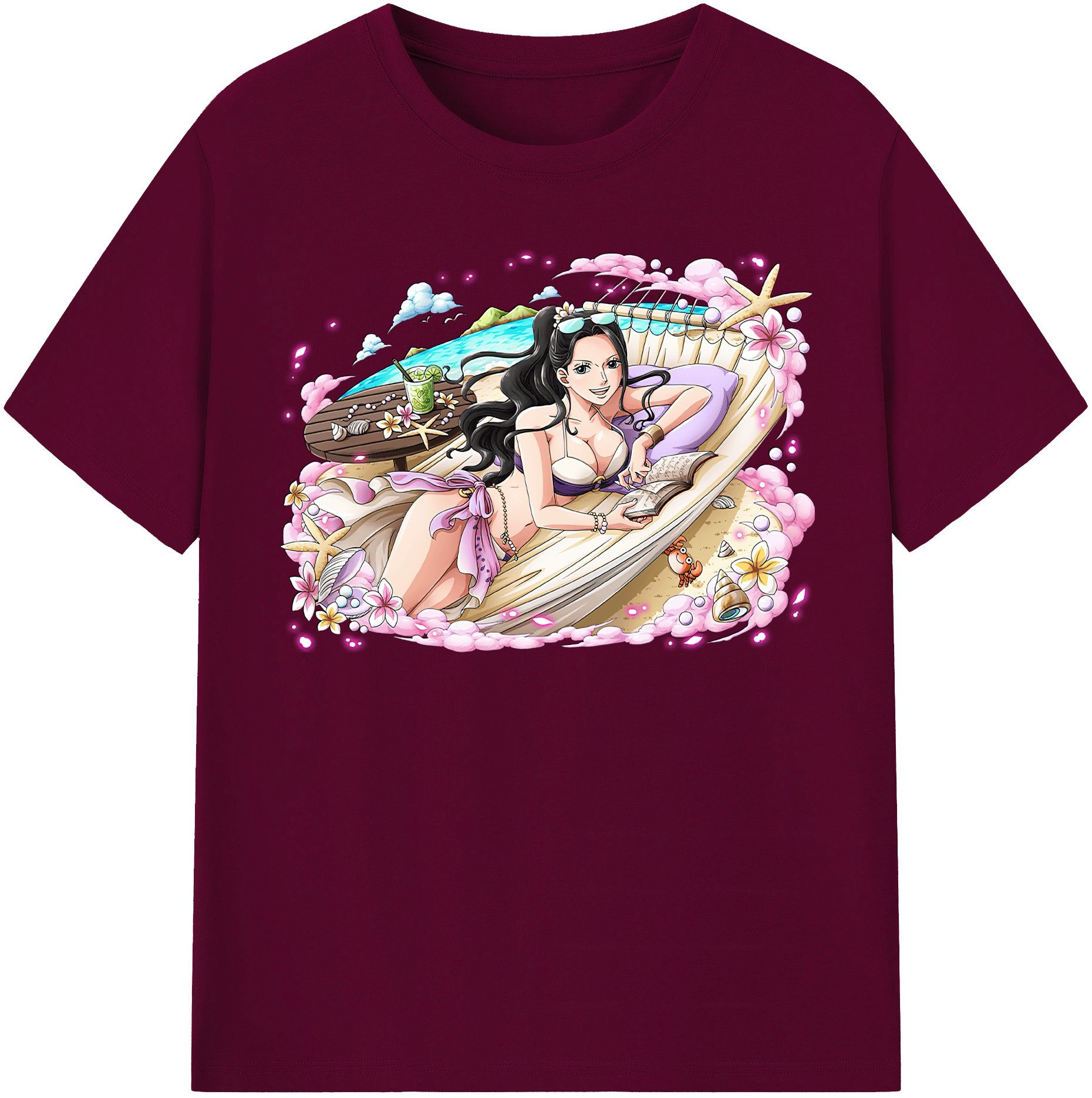 ワンピース ニコ・ロビン ONE PIECE Nico Robin レディースカジュアルプリントTシャツ（綿100％）